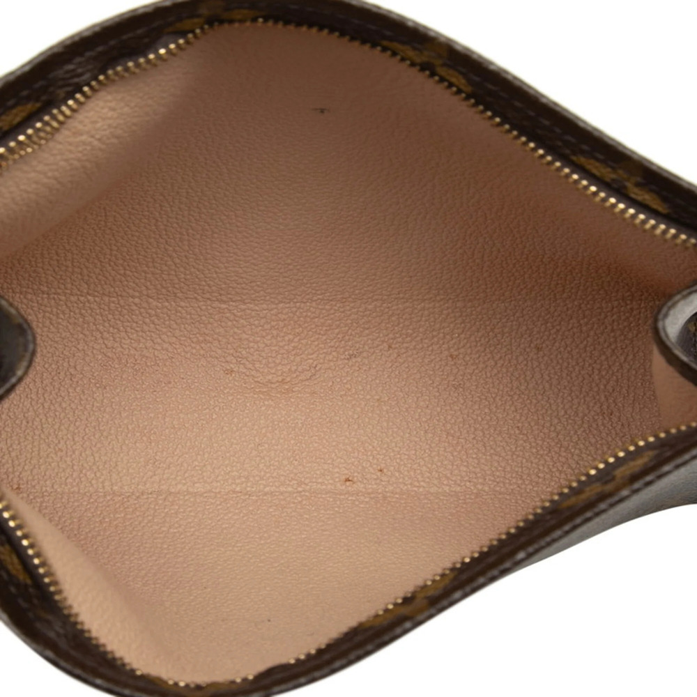 LOUIS VUITTON Brown Monogram Leather Pochette Pouch - Picture 4 of 6